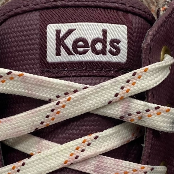Keds Womens Shoes Scout Lace Up Boots Sz 9.5 Plum Purple Water Resistant Flat - Picture 5 of 13